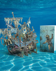 "Sunken Galleon" - 3D Pop Up Greetings Card