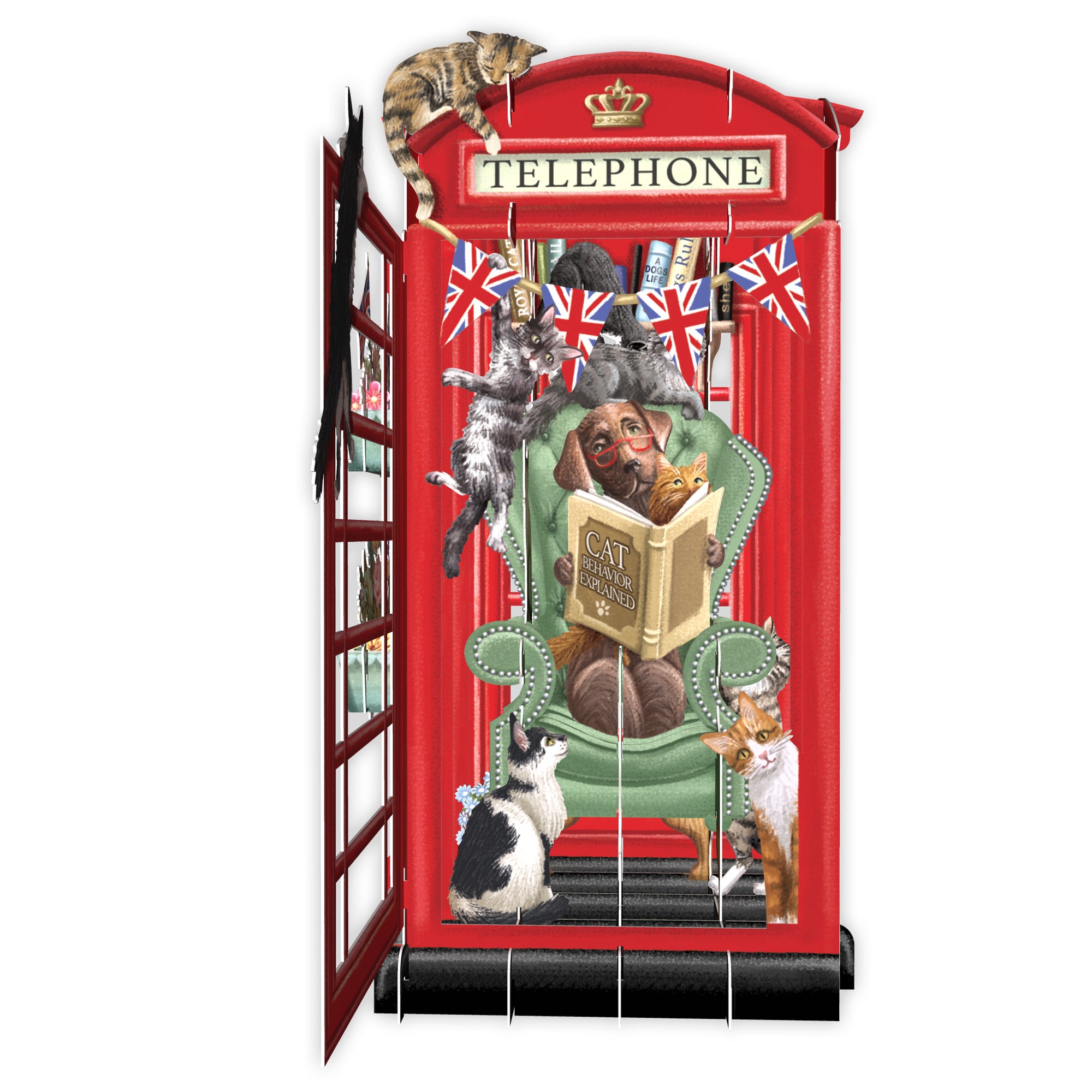 "Dog & Bone" - 3D Pop Up Greetings Card