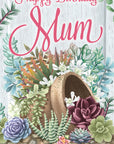 "Succulent Love" Happy Birthday Mum - 3D Pop Up Greetings Card