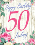 "50 Today Flower Cage" - 3D Pop Up Greetings Card