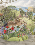 "Spring Hares" Top of the World Pop Up Greetings Card