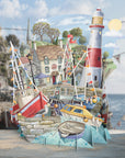 "The Ship Inn" Top of the World Pop Up Greetings Card