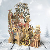 "Santa's Dog Sleigh" - 3D Pop Up Christmas Card
