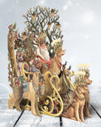 "Santa's Dog Sleigh" - 3D Pop Up Christmas Card