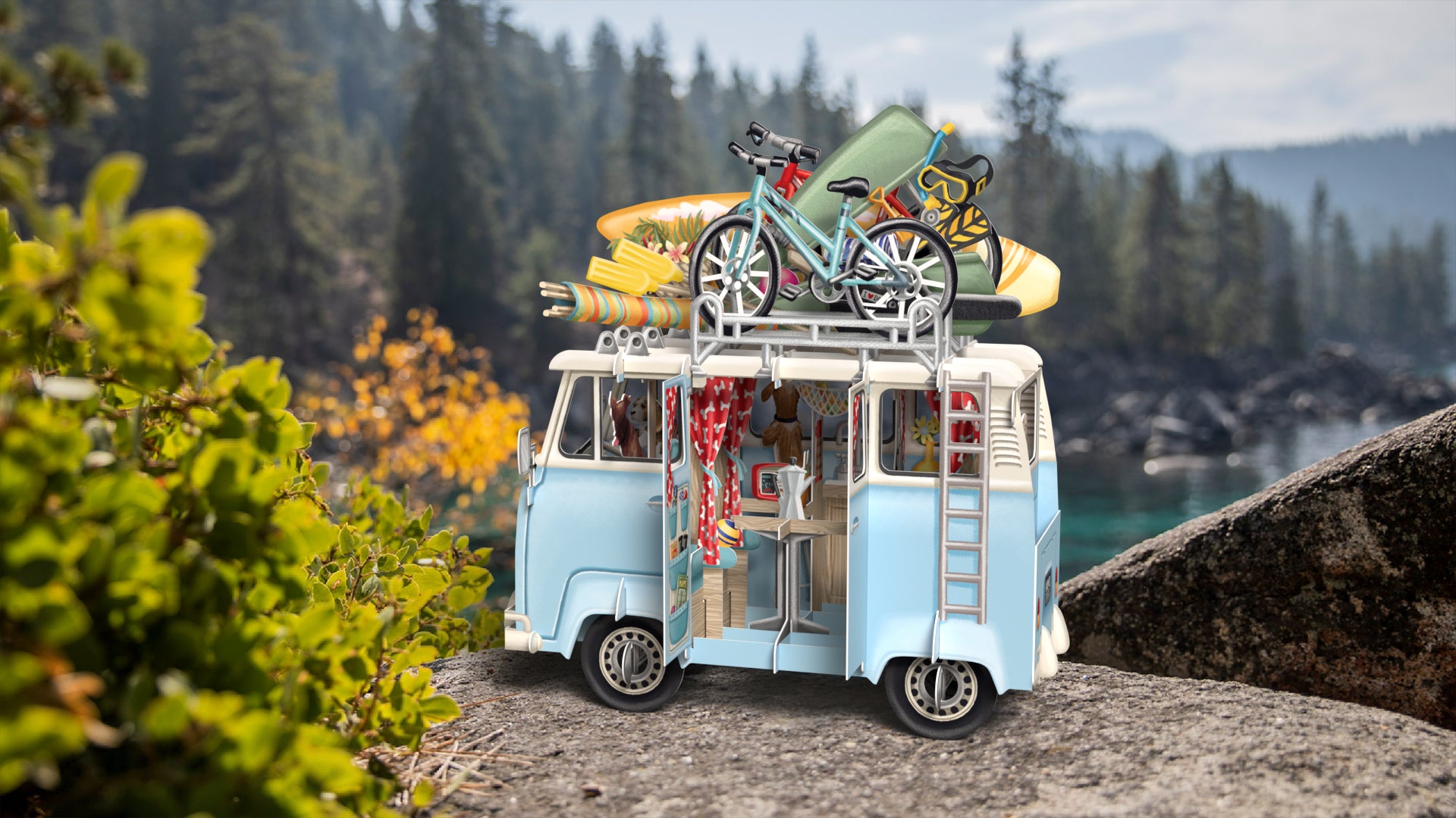 &quot;The Camper Van&quot; - 3D Pop Up Greetings Card