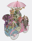 Flower Vendor's Bicycle 3D POP UP Card