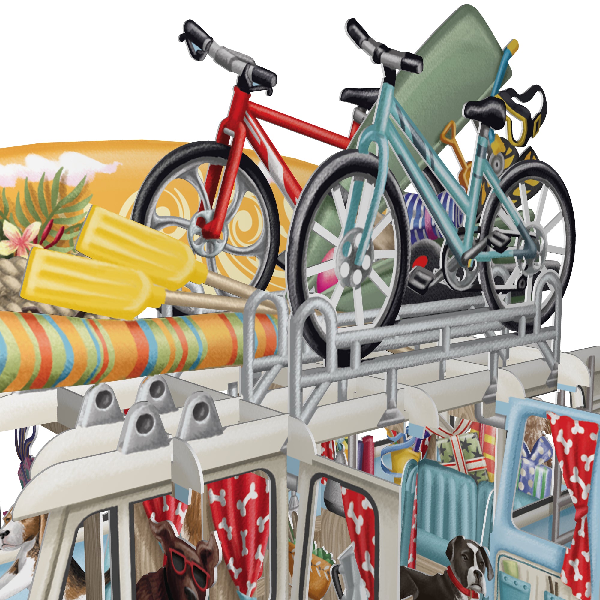 "The Camper Van" - 3D Pop Up Greetings Card