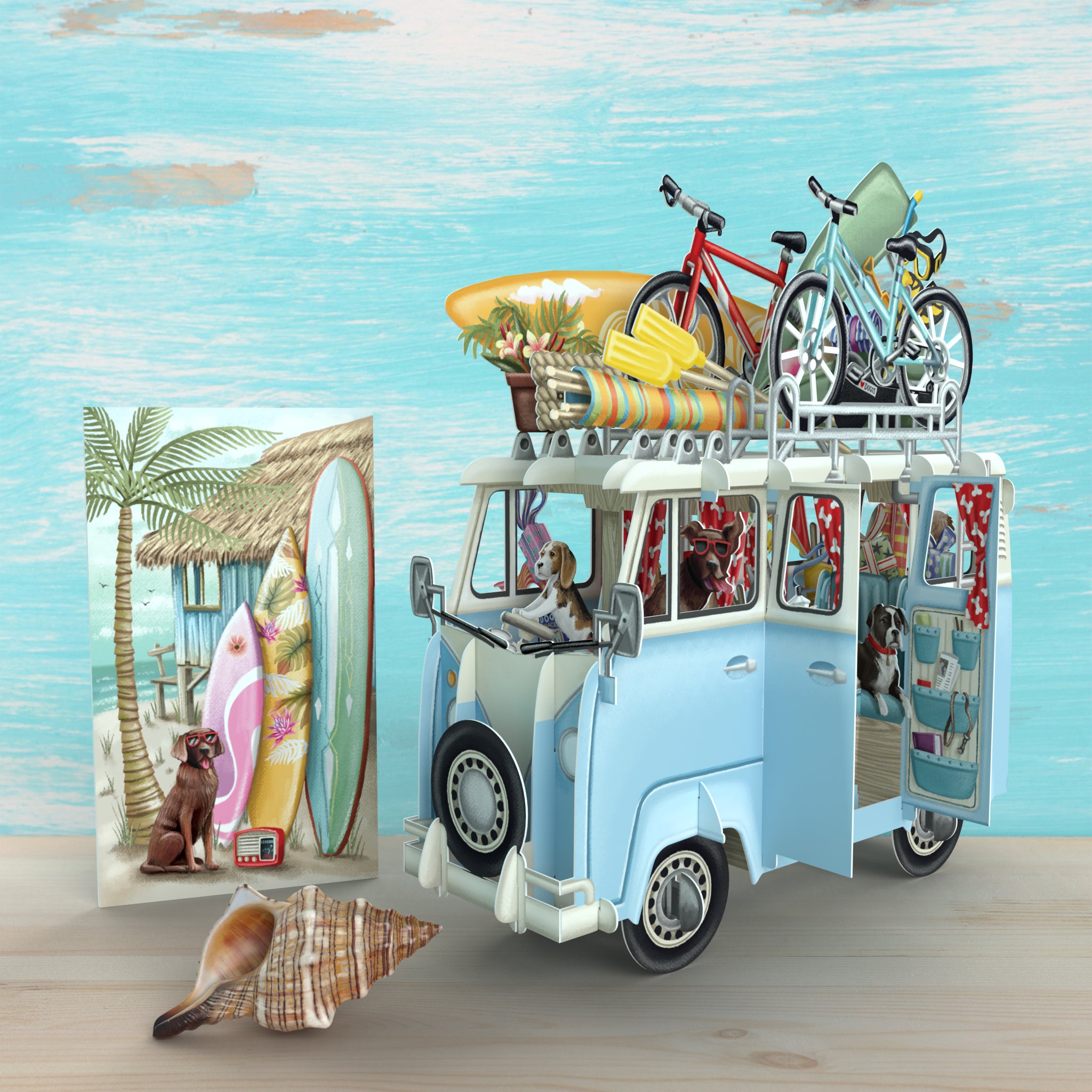 "The Camper Van" - 3D Pop Up Greetings Card