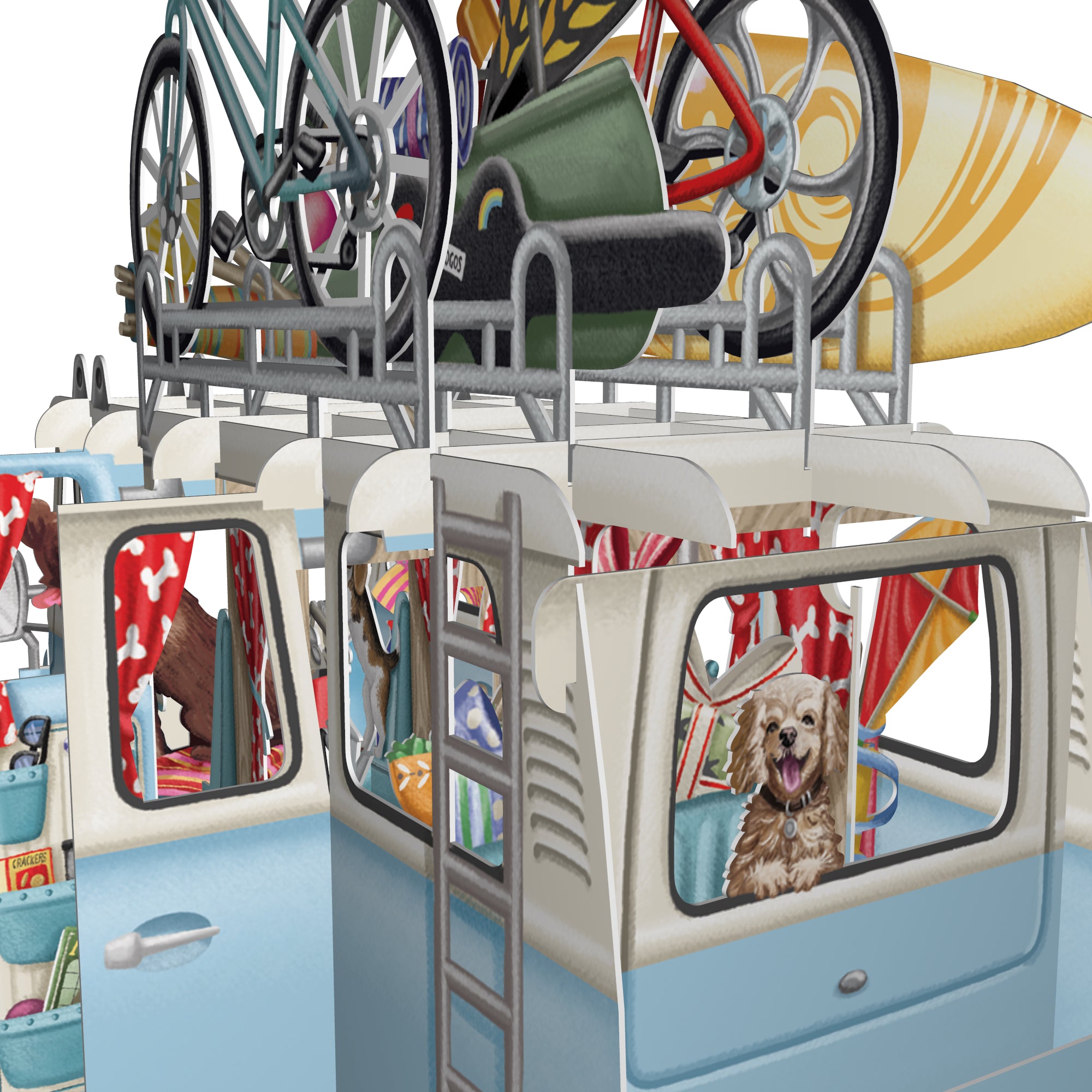 "The Camper Van" - 3D Pop Up Greetings Card