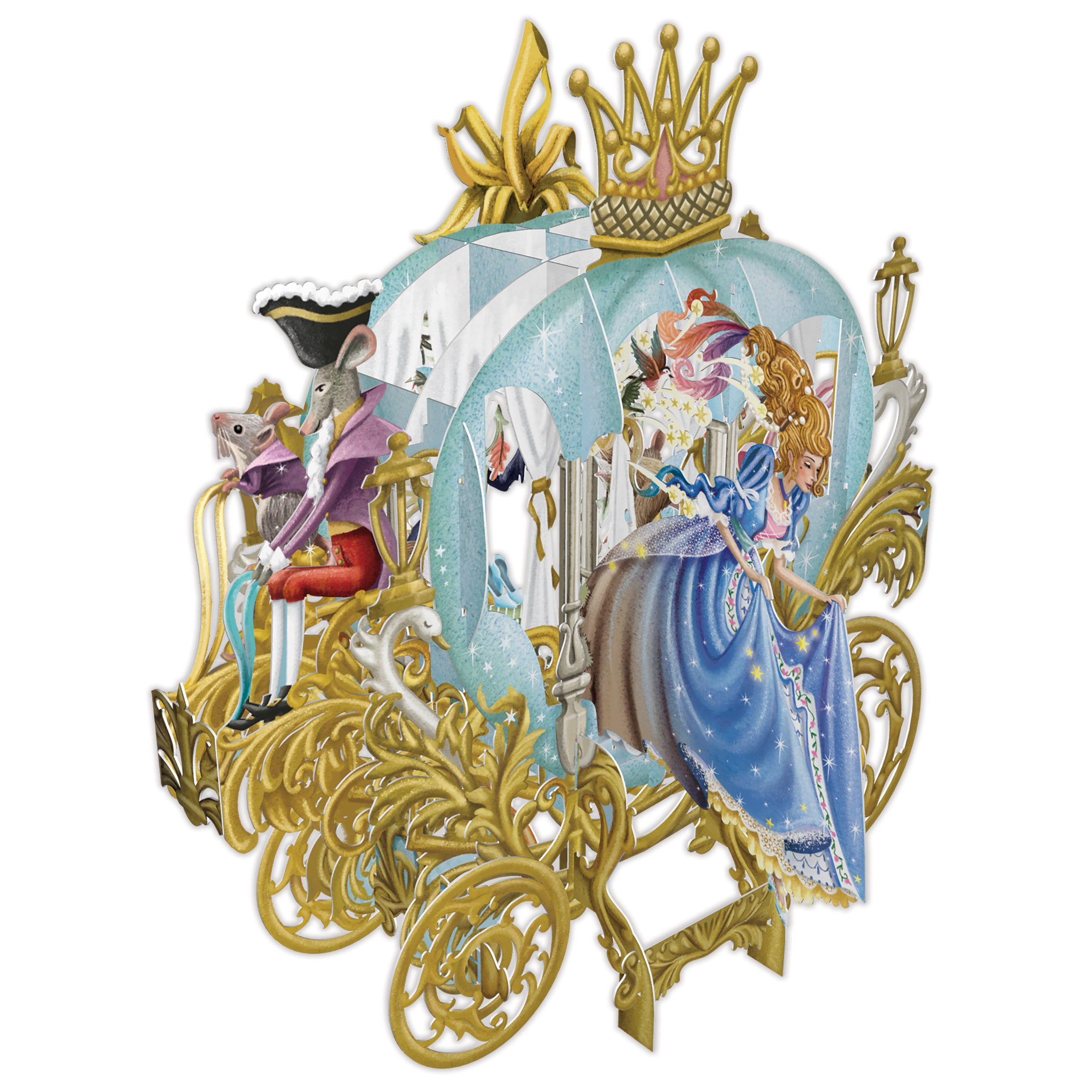 &quot;Cinderella&#39;s Carriage&quot; - 3D Pop Up Greetings Card