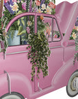 "The Pink Flower Car Wedding" - 3D Pop Up Greetings Card