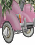 "The Pink Flower Car Wedding" - 3D Pop Up Greetings Card