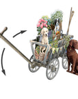 "Goat Cart" - 3D Pop Up Greetings Card