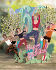 3DPop Up Card 60 Today Yoga Party TW035