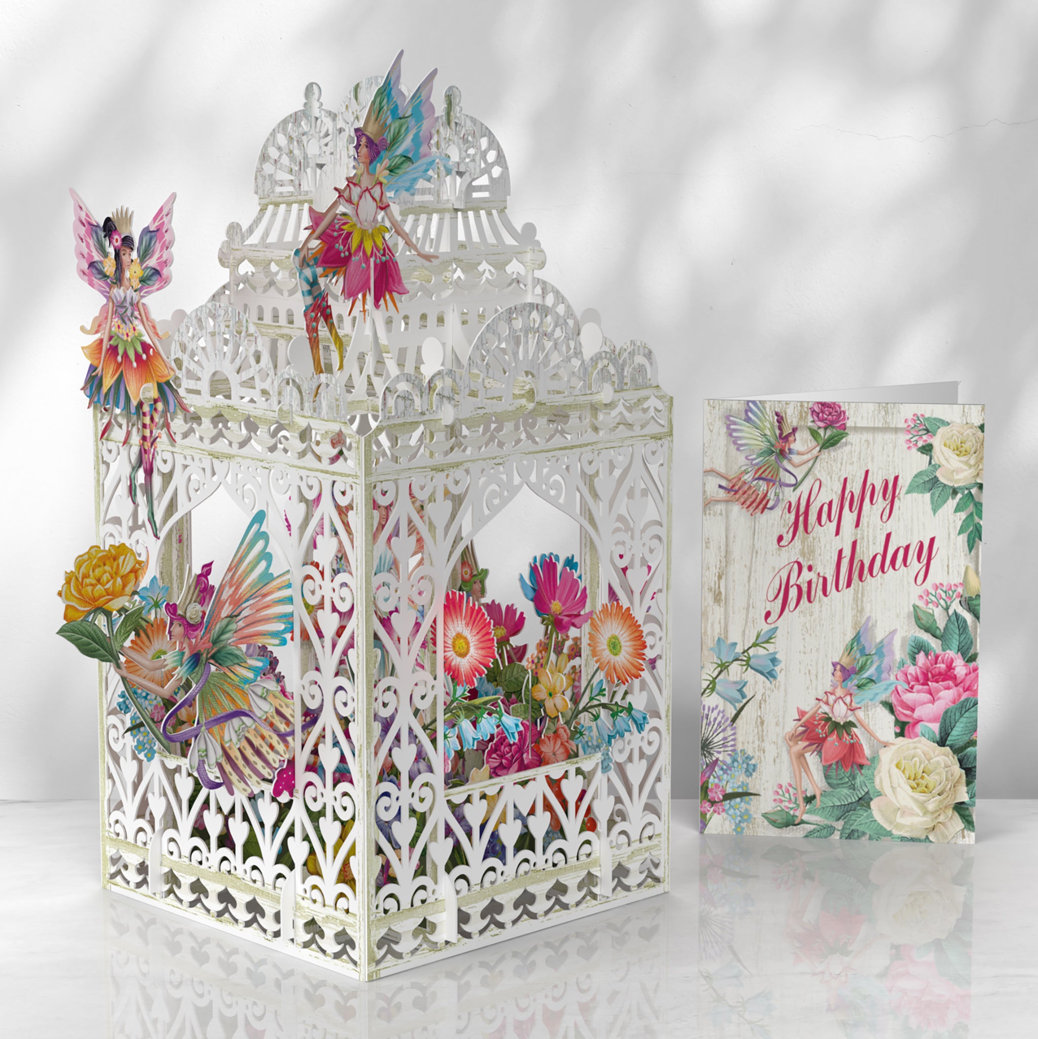 3D Pop Up Card Fairy Cage 3D017