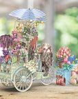 3D Pop Up Card Flower Seller's Bicycle 3D008