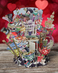 Me&McQ 3D Card Alice in Wonderland Party Time Pop Up Card