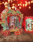 3D Pop Up Christmas Card Santa's Puppet Theatre X3D0
