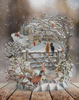 3D Pop Up Christmas Card Snowy Countryside SceneXTW0020