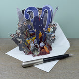30th Birthday Man - Top of the World Pop Up Greetings Card