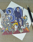 30th Birthday Man - Top of the World Pop Up Greetings Card