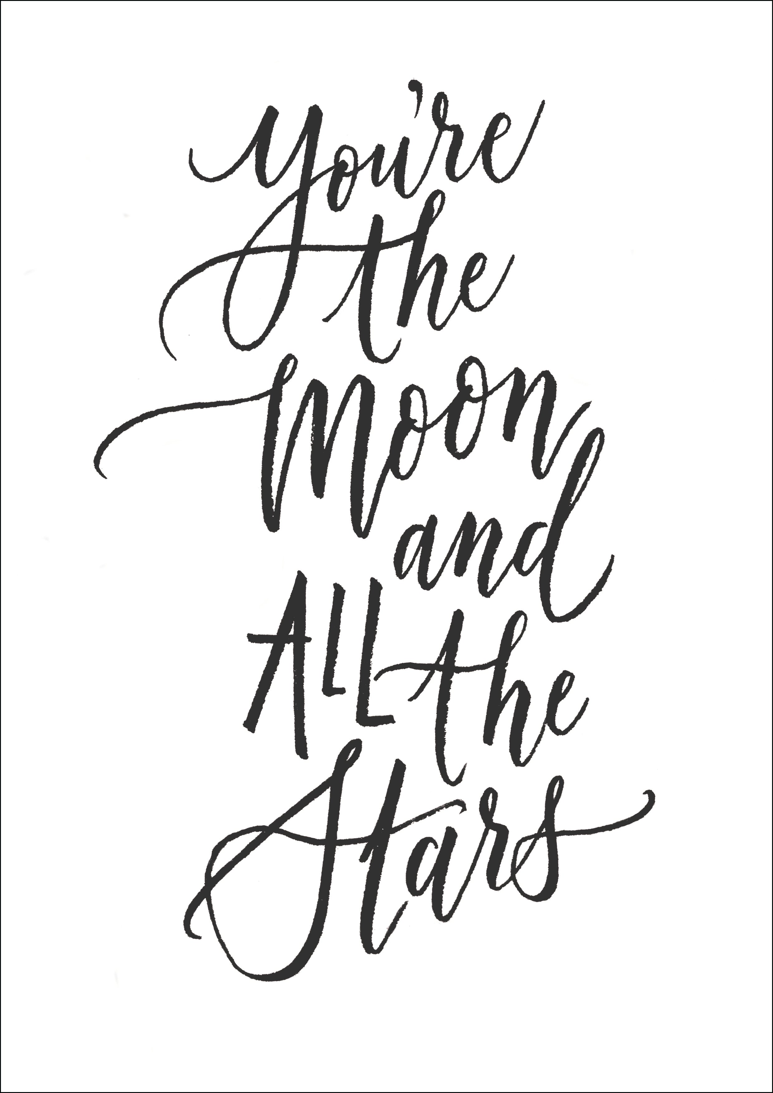 &quot;Stars &amp; Moon&quot; Art Poster