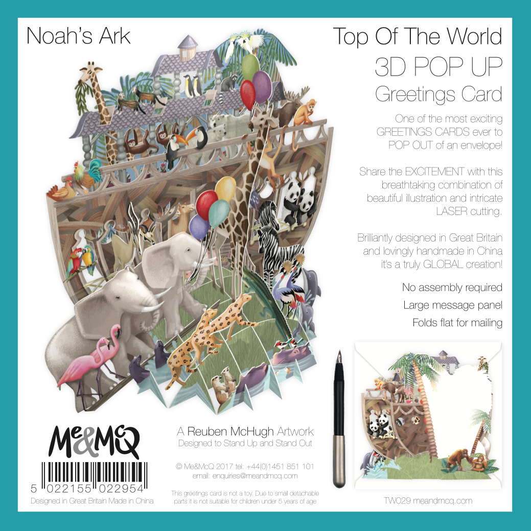 Noah&#39;s Ark Pop Up Greetings Card