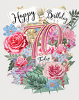 70th Birthday 3D Pop Up Card