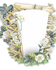 "White Flowers" - Top of the World Pop Up Greetings Card