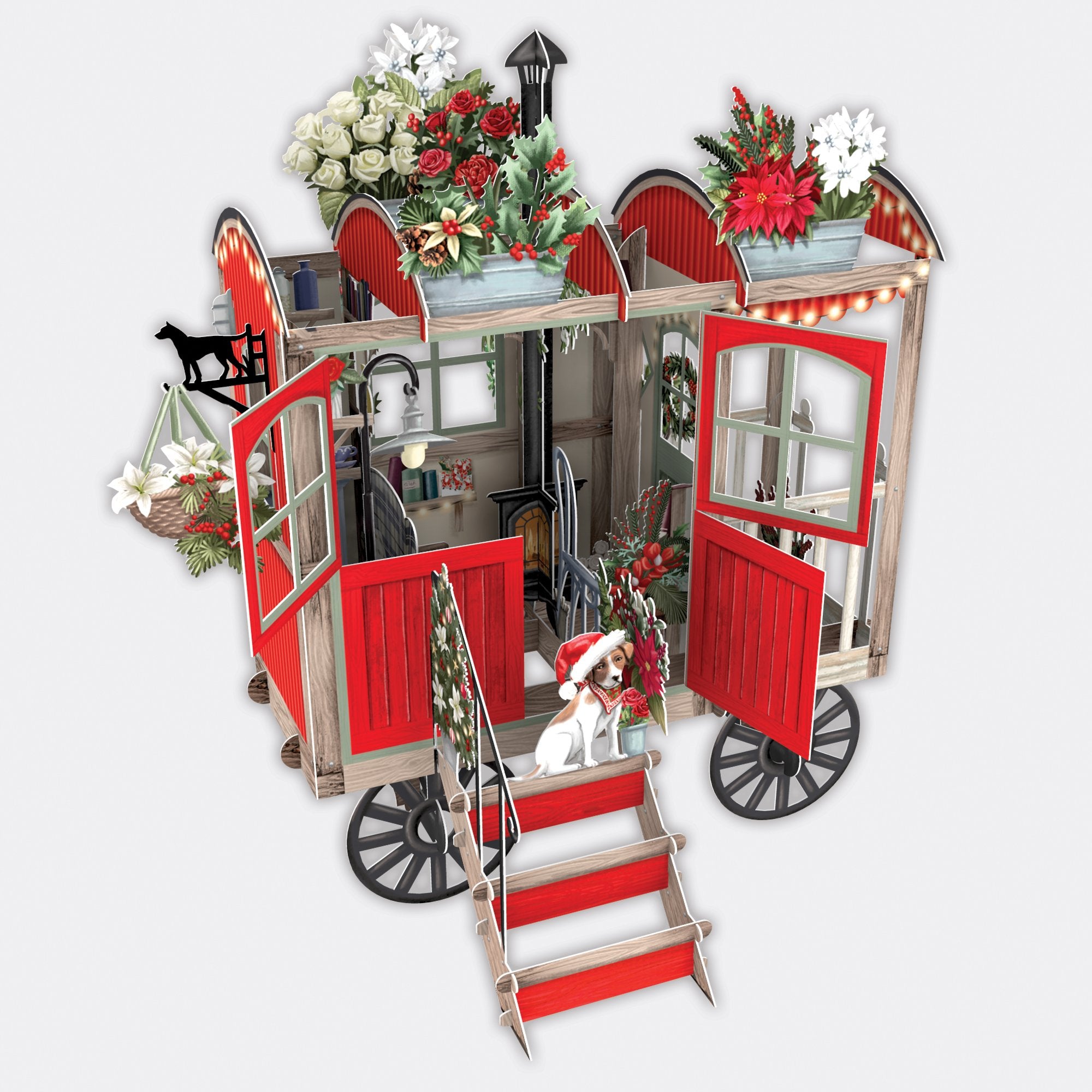 "Christmas Hut" - 3D Pop Up Christmas Card