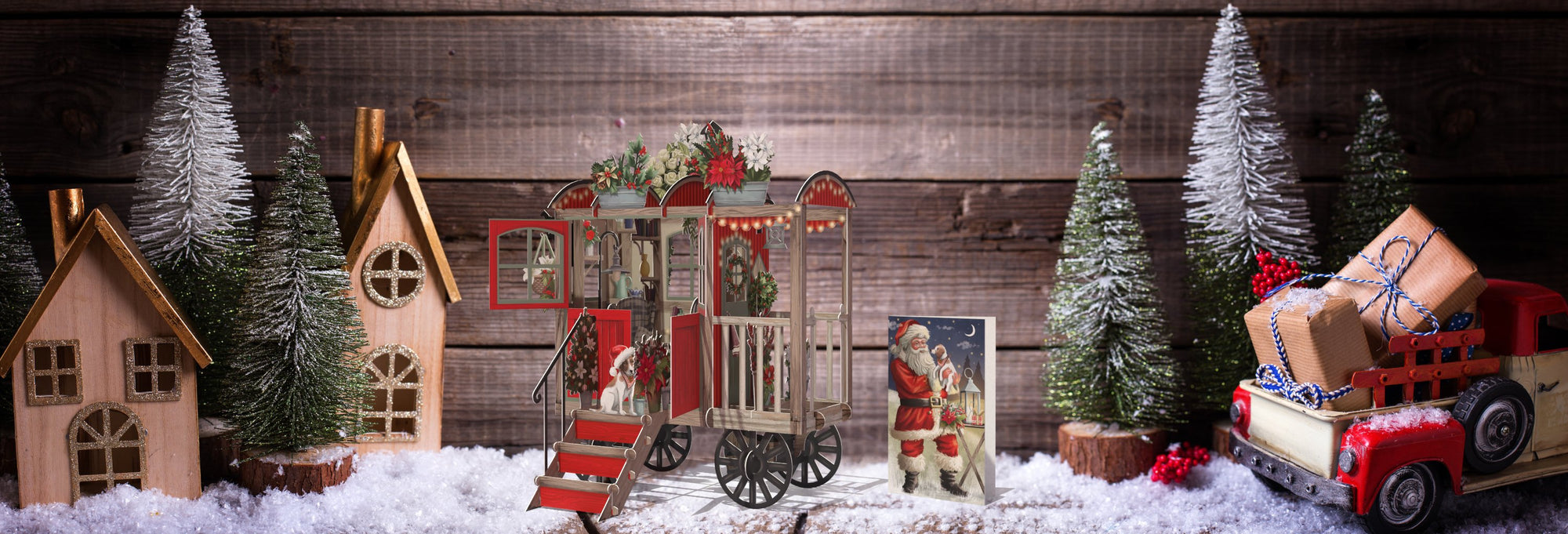 "Christmas Hut" - 3D Pop Up Christmas Card
