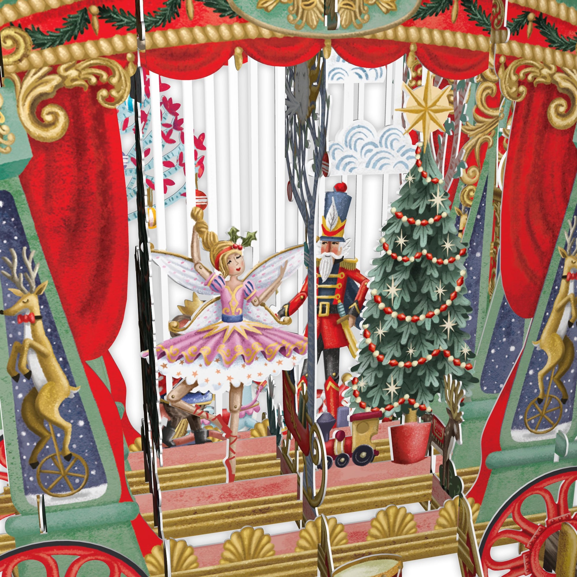 "Christmas puppets" - 3D Pop Up Christmas Card