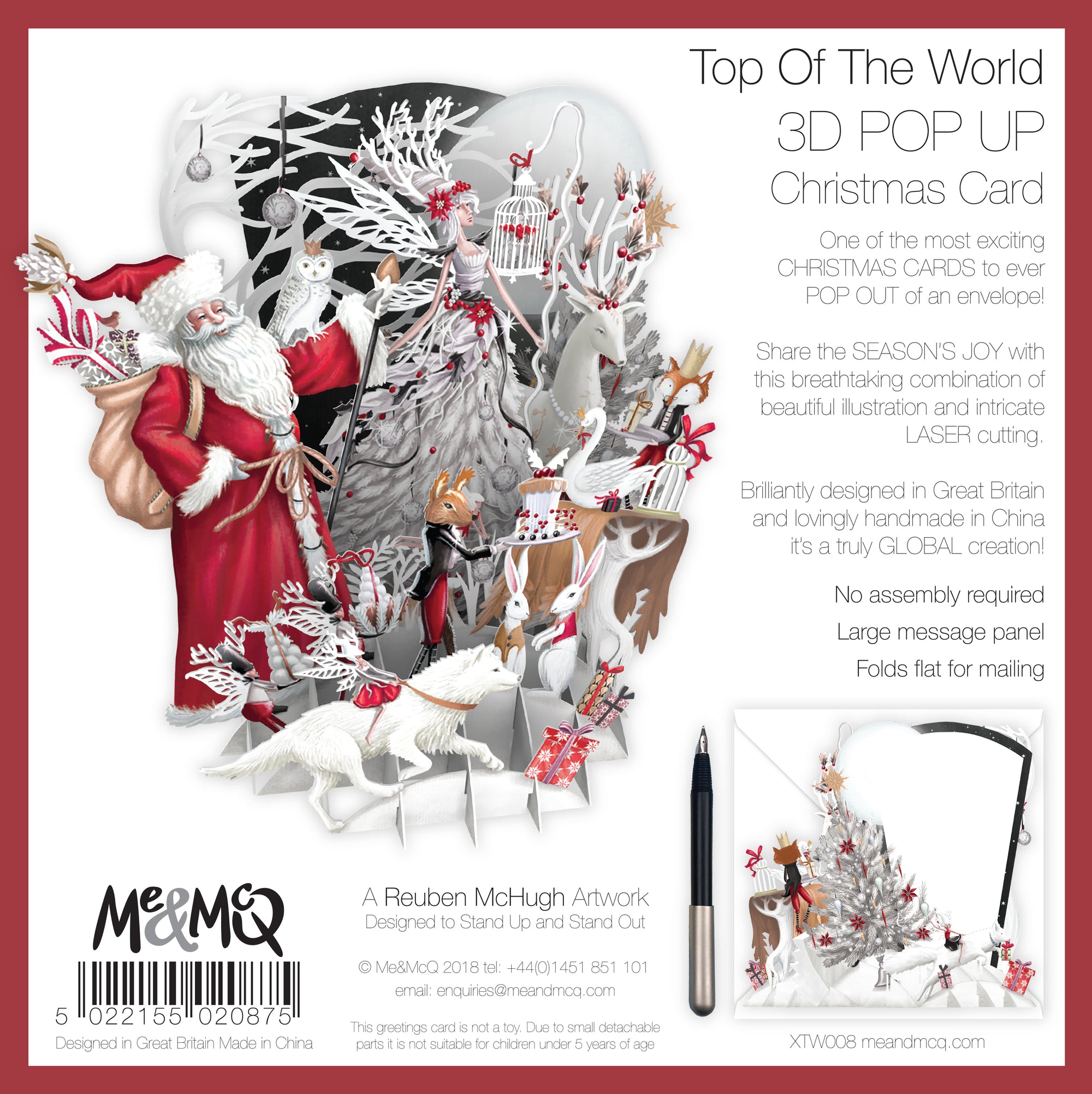 Santa & Fairy Pop Up Christmas Card