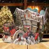 me&McQ 3D Card Christmas Dickens Scene Pop Up Card