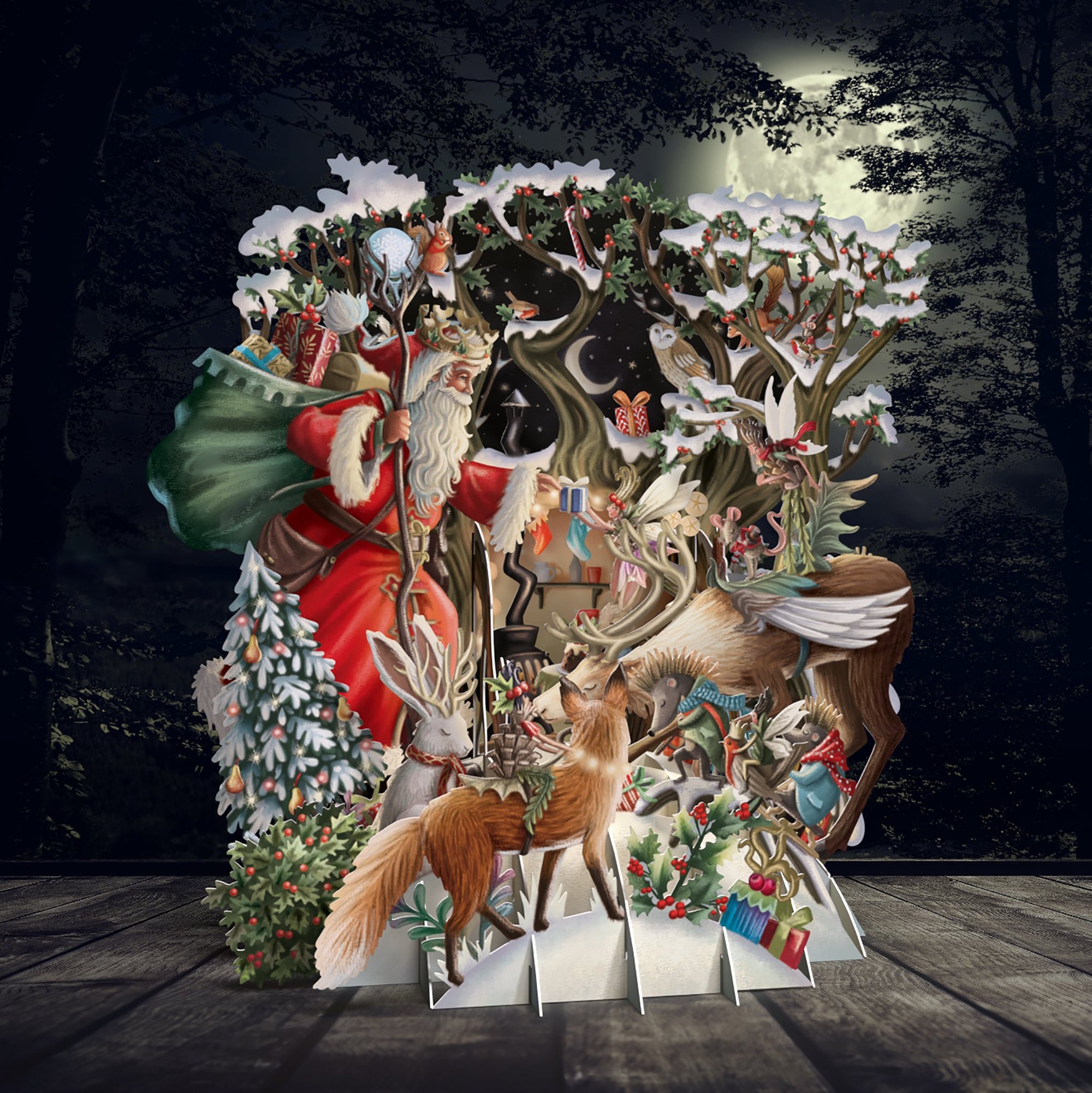 "Santa's Woodland" - Top of the World Christmas Card