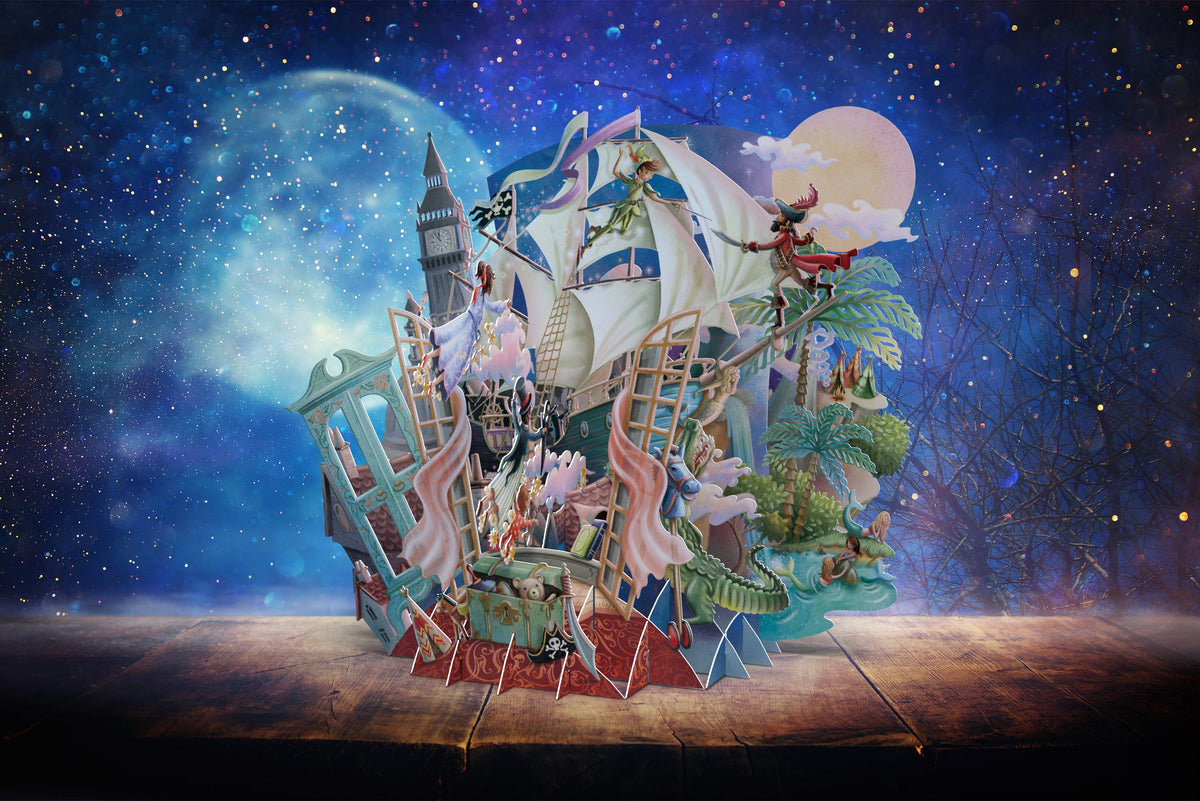 Me&McQ Pirate Ship 3D pop-up greetings card showing a pirate ship sailing the high seas
