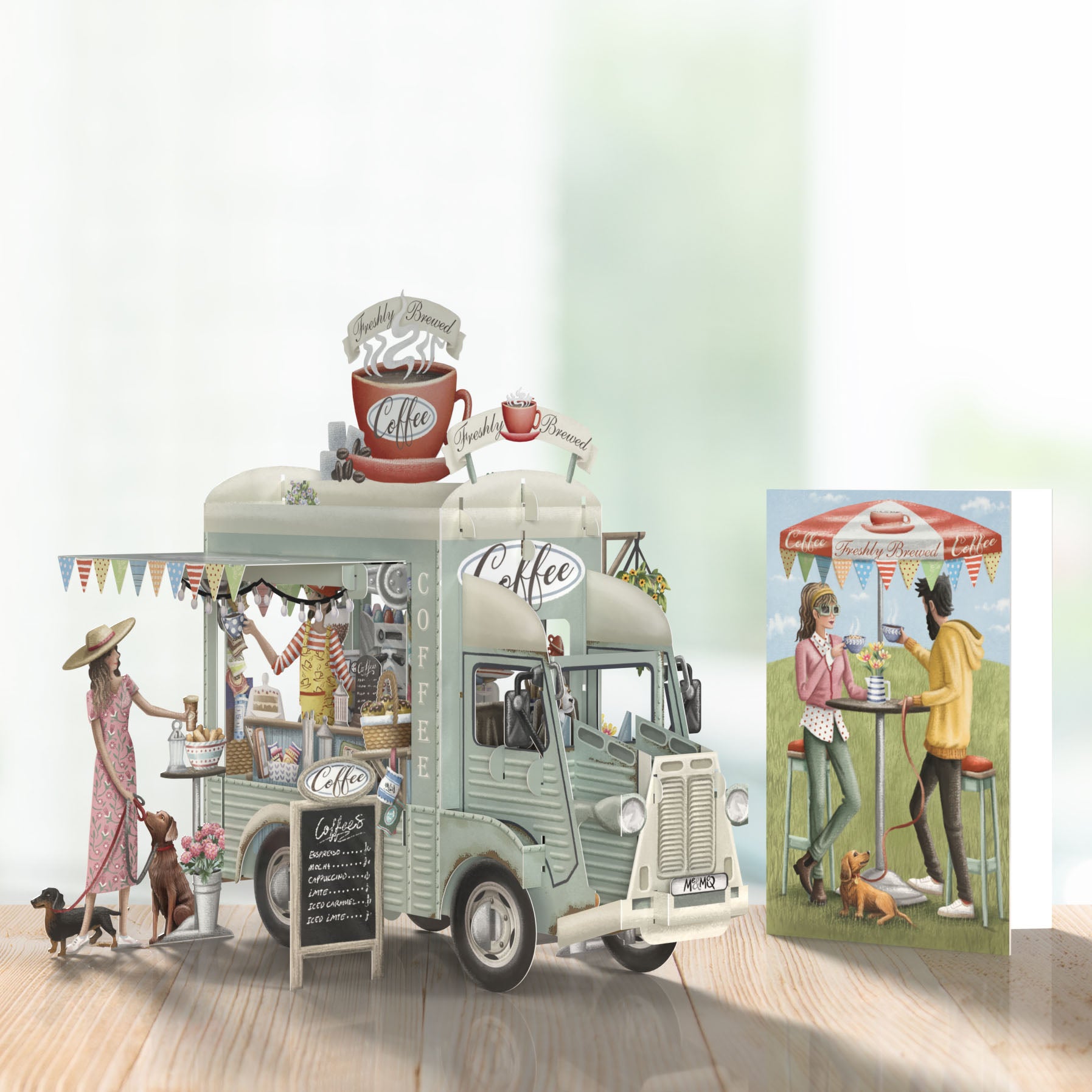 &quot;Coffee Truck&quot; - 3D Pop Up Greetings Card