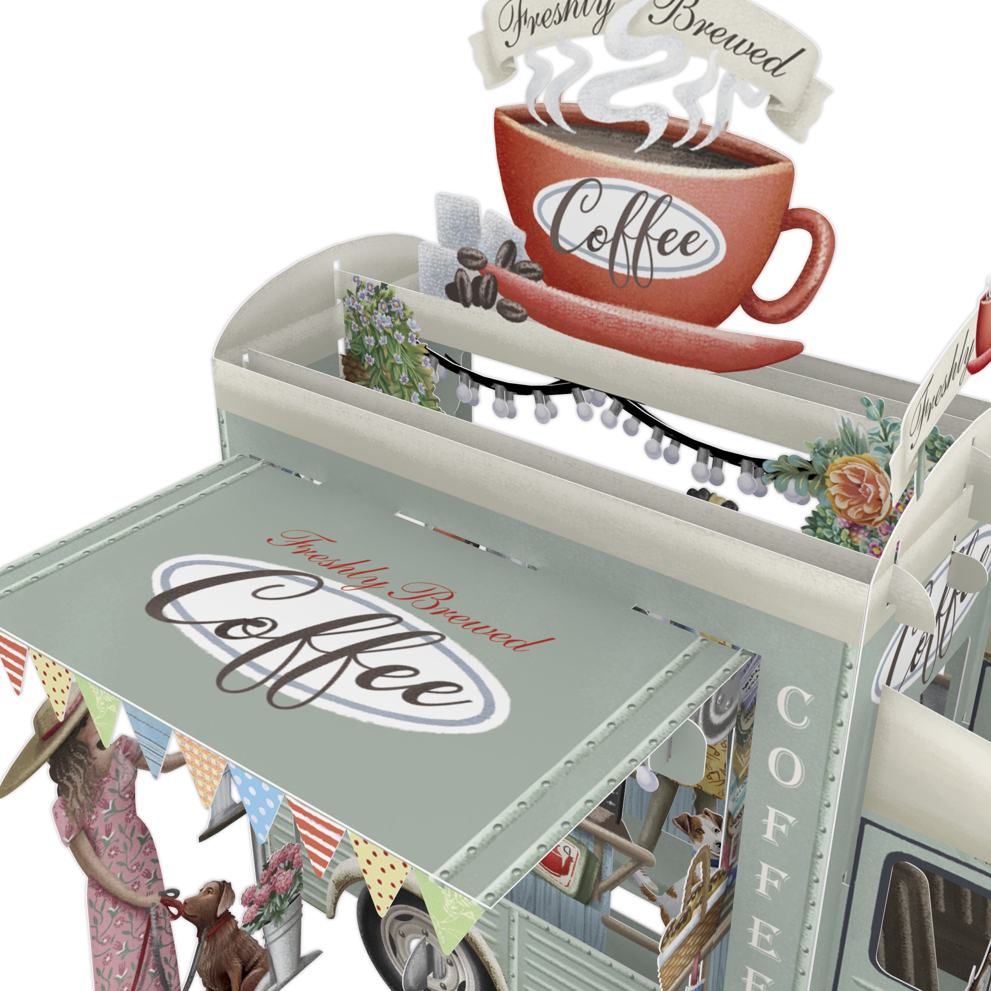 &quot;Coffee Truck&quot; - 3D Pop Up Greetings Card