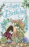 "Succulent Love" Happy Birthday- 3D Pop Up Greetings Card