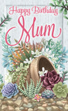 "Succulent Love" Happy Birthday Mum - 3D Pop Up Greetings Card