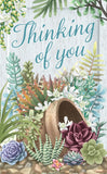"Succulent Love" Thinking of You - 3D Pop Up Greetings Card