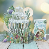"Succulent Love" Happy Birthday- 3D Pop Up Greetings Card