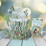 "Succulent Love" Thank You - 3D Pop Up Greetings Card