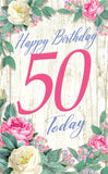 "50 Today Flower Cage" - 3D Pop Up Greetings Card