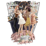"Champagne" - Top of the World Pop Up Greetings Card