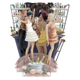"Champagne" - Top of the World Pop Up Greetings Card