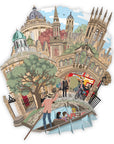 "Dreaming Spires"  Top of the World Pop Up Greetings Card