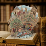 "Dreaming Spires"  Top of the World Pop Up Greetings Card