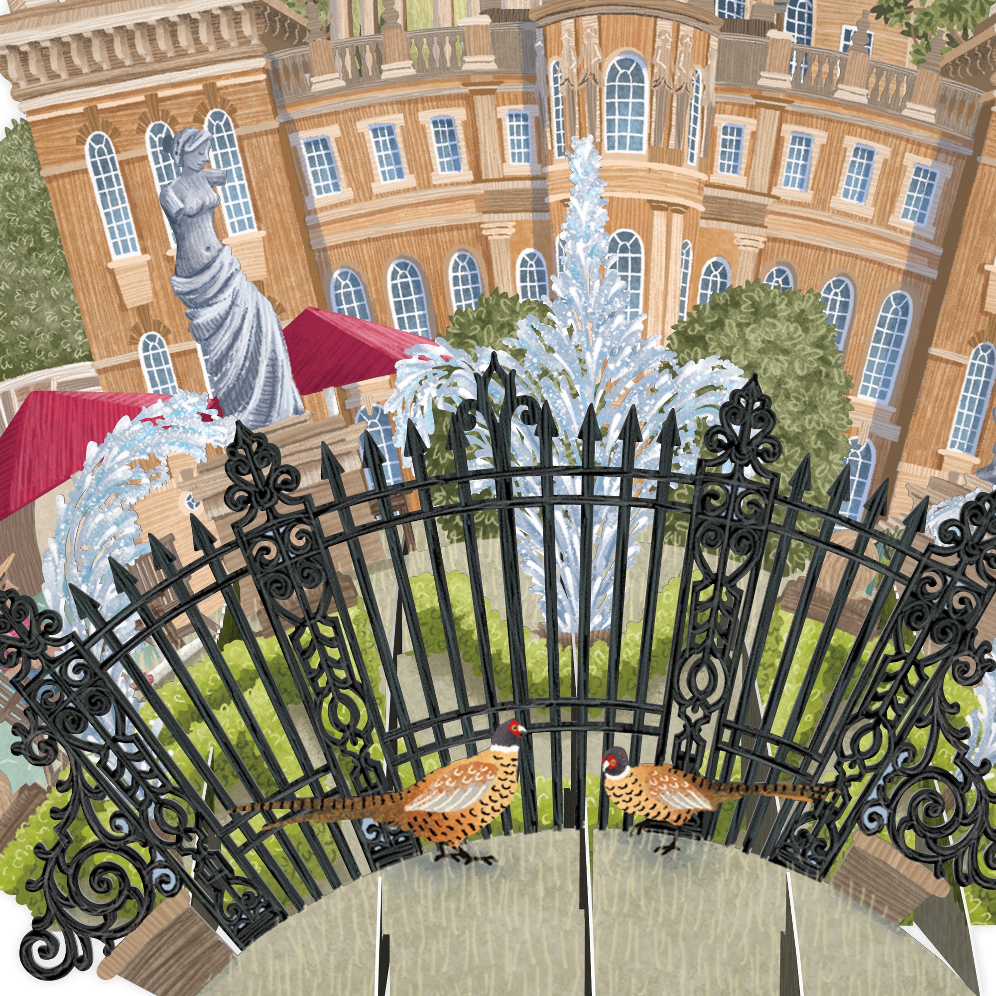 "Blenheim Palace"  Top of the World Pop Up Greetings Card