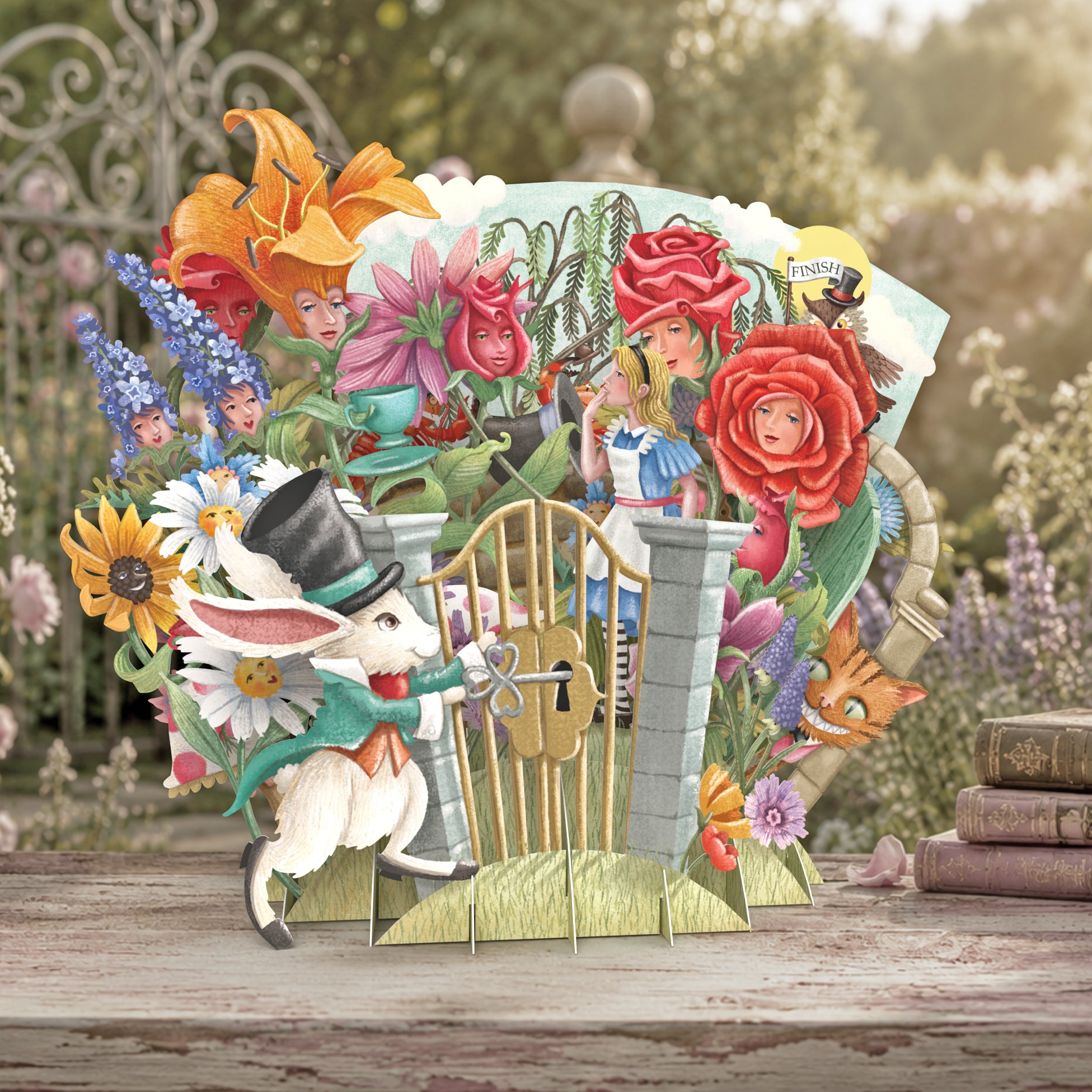 "The Snobbish Rose"  Alice in Wonderland - Top of the World Pop Up Greetings Card